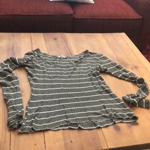 Bke long green and white shirt